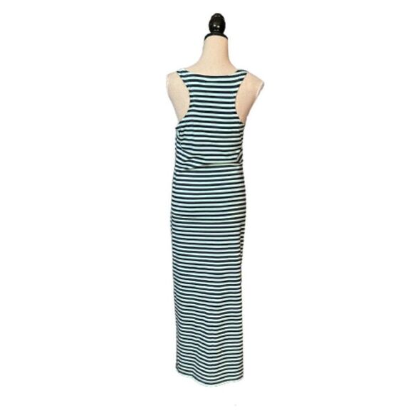 Sail to Sable Blue Green Striped Sleeveless Maxi Dress Sz S - Picture 2 of 4